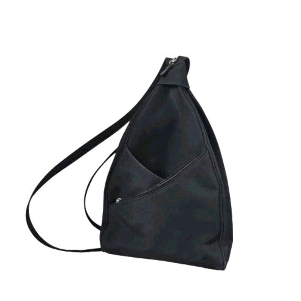 Preview Collection Backpack Purse Black Front & Side Compartment Zippered‎ Strap